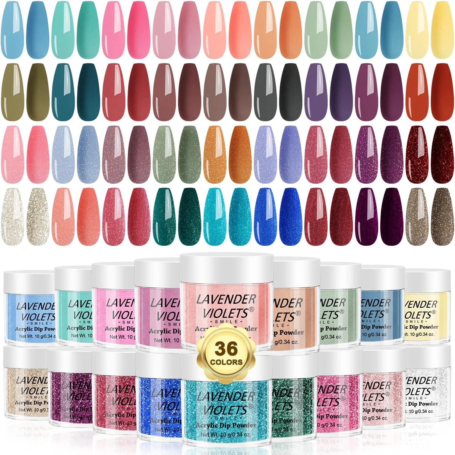 Lavender Violets 36-colour rainbow dip powder M956
